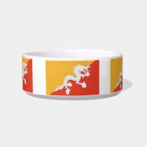 Bhutanese Flag Cat Bowls
