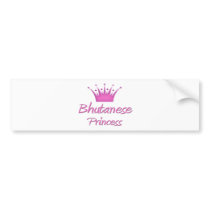 Bhutanese Princess bumper stickers