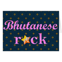 Bhutaneses Rock - Cute Pink Greeting Cards