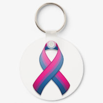 Bi Awareness Ribbon Keychain by jamieco Bi Awareness Ribbon Keychain