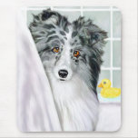 Bi Blue Sheltie Bath Mouse Pad