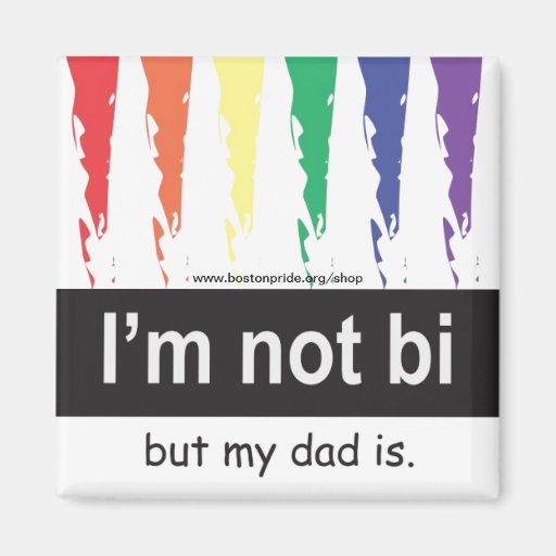 Bi Dad Magnet Square
