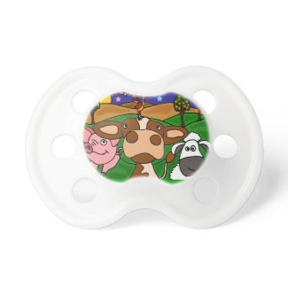 BI- Farm Animals Art Baby Pacifier