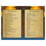 Bi Fold Blue Sunflower Wedding Ceremony Programs Flyers