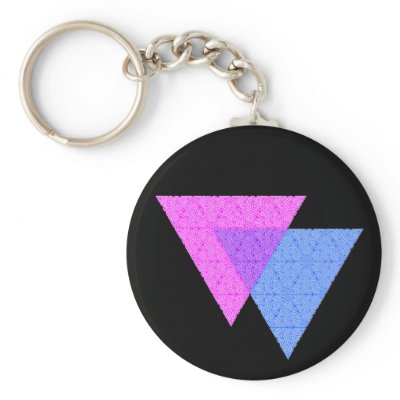 Bi Knot Symbol Black Keychain by jamieco