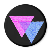 Bi Knot Symbol Round Black Magnet magnets
