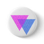 Bi Knot Symbol Round White Button