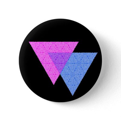 Bi Knot Symbol Round White Button by jamieco
