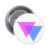 Bi Knot Symbol Round White Button buttons