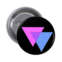 Bi Knot Symbol Round White Button buttons