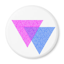 Bi Knot Symbol Round White Magnet magnets
