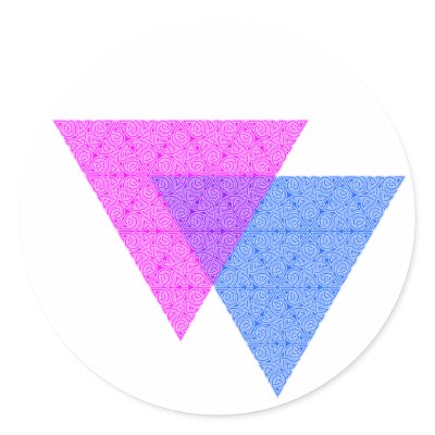Bi Knot Symbol Round White Sticker by jamieco