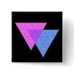 Bi Knot Symbol Square Black Button