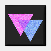 Bi Knot Symbol Square Black Magnet