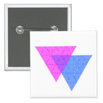 Bi Knot Symbol Square White Button buttons