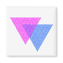 Bi Knot Symbol Square White Magnet magnets