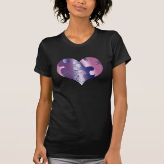 Bi Love Puzzle Heart Shirts
