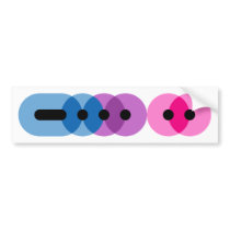 Bi Morse Code Bar Bumper Sticker bumper stickers