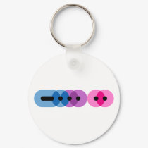 Bi Morse Code Bar Keychain