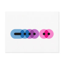 Bi Morse Code Bar Postcard postcards