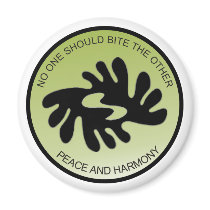 BI NKA BI PEACE AND HARMONY Magnet by burntright BI NKA BI PEACE AND HARMONY Magnet