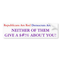 Bi-Partisan Bumper Sticker