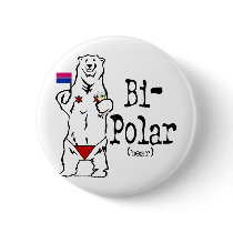 Bi-Polar Bear Pinback Button