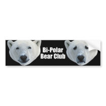 Bi Polar Bear Club bumper sticker bumper stickers
