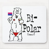 Bi-Polar Bear mousepads by bizarretees Bi-Polar Bear mousepads
