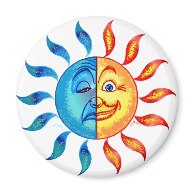 Bi Polar Solar Refrigerator Magnet by Jaenne