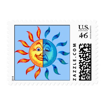 Bi Polar Solar Sad Day Postage by Jaenne