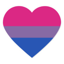 Bi Pride Flag Sticker Sheets (Heart)