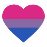 Bi Pride Flag Sticker Sheets (Heart)