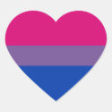 Bi Pride Flag Sticker Sheets (Heart)