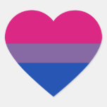 Bi Pride Flag Sticker Sheets (Heart)