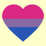 Bi Pride Flag Sticker Sheets (Heart) stickers