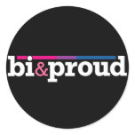 Bi&proud Round Black Sticker