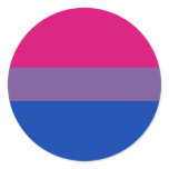 Bi-Sexual Pride Flag Round Sticker