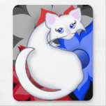 Bianca Toon Kitty Petals Flower Mousepad mousepads