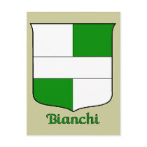 Bianchi Family Shield Postcard by NameShack Bianchi Family Shield Postcard