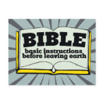 Bible - basic instructions postcard
