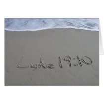 Bible Beach Art card - Luke 19:10