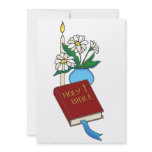 Bible Candle Daisies Custom Invitations