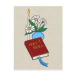 Bible Candle Daisies Post Card