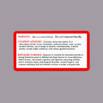 Bible Disclaimer Stickers labels