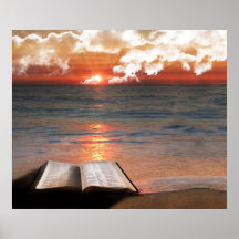 Bible on the beach poster