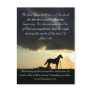 Bible passage, a lovely horse in the sunset postcard