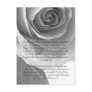 Bible passage, rose close up black and white post cards