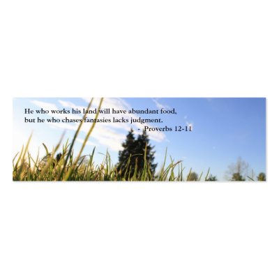 Bible proverbs about lazy and diligent business card template by ElineYin