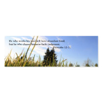Bible proverbs about lazy and diligent business card template